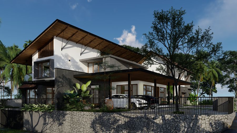 Nasmal — Side View & Carport, Ottapalam, Kerala